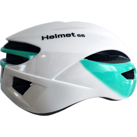 Helmet66 kerékpáros országúti sisak fehér/zöld
